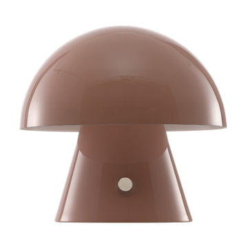 Porcini 7" Contemporary Bohemian Rechargeable/Cordless Iron Integrated LED Mushroom Table Lamp